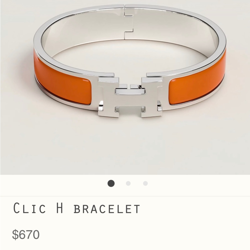 Hermès Clik Clak H-Bangle. Size Medium.